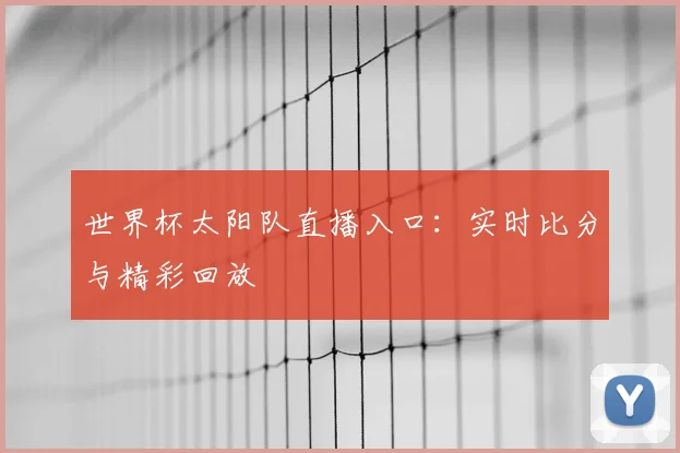 世界杯太阳队直播入口：实时比分与精彩回放